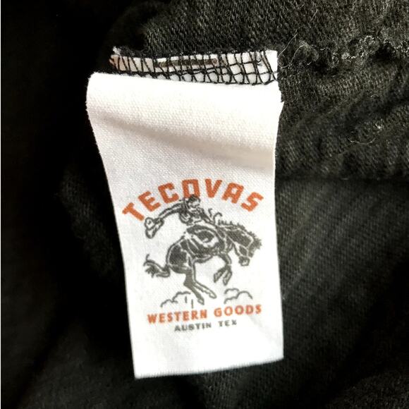 Tecovas Long Sleeve Double Slub Knit Henley with Snap Button Placket size L - Picture 4 of 7